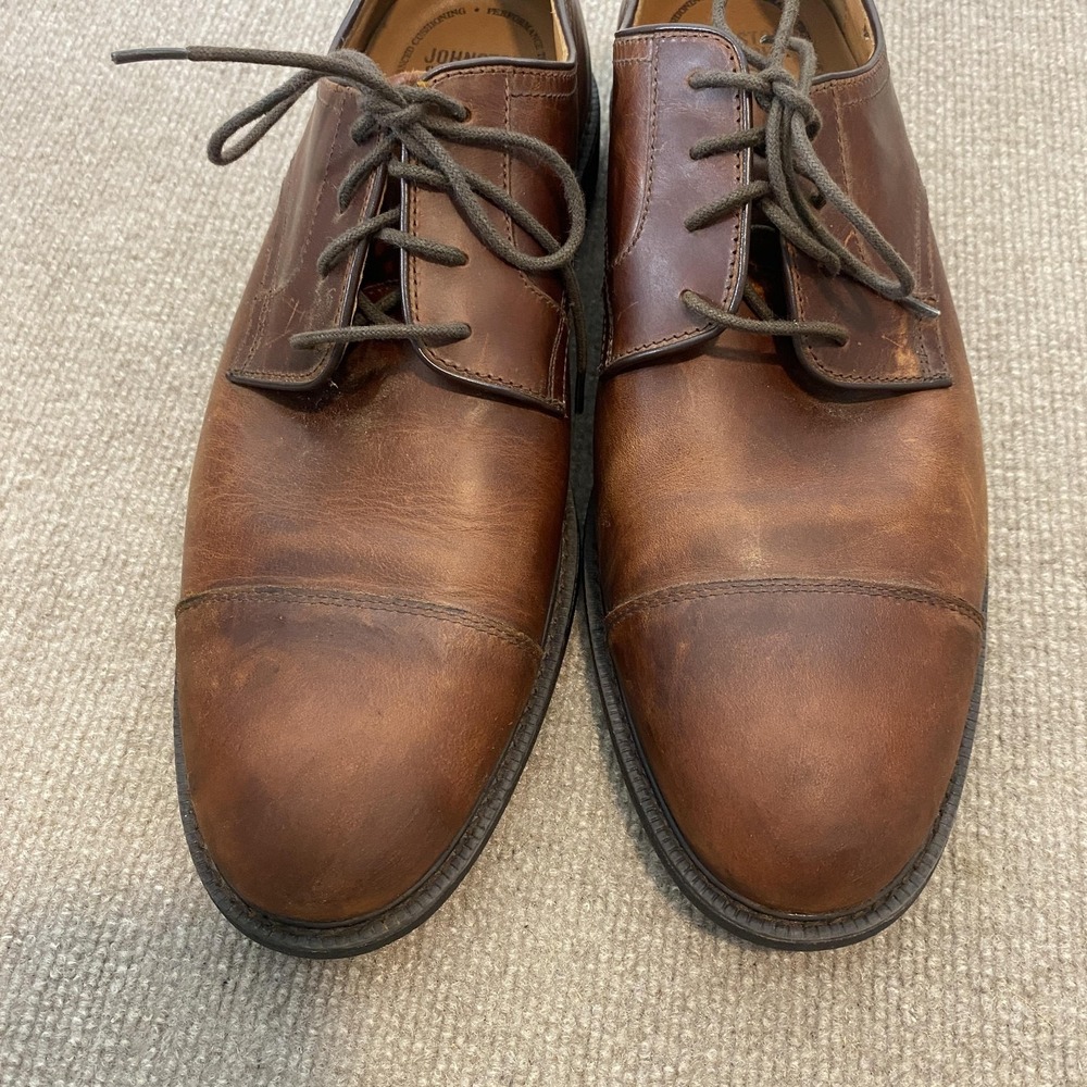Johnston & Murphy Shoes Mens Size 12 M Brown Leather Derby Dress Oxfords XC4 - Picture 3 of 11